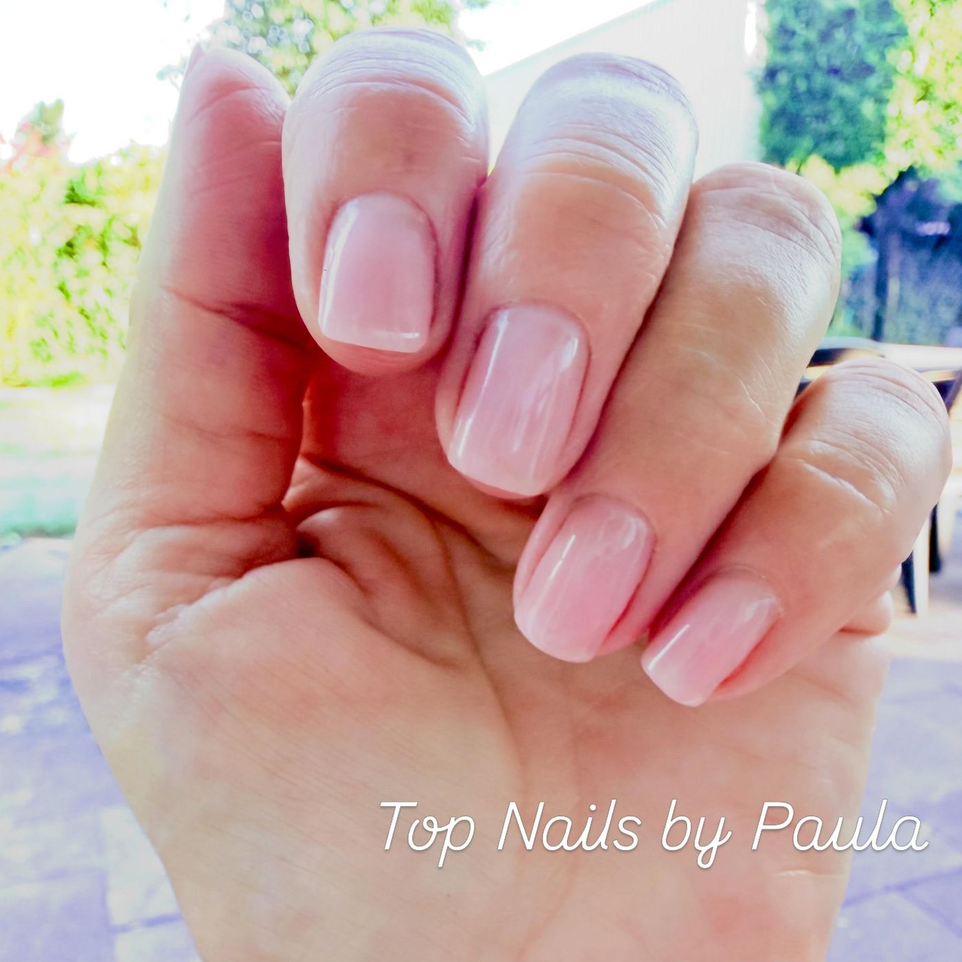 Nagels in babyboom, kort, gemaakt door Paula
